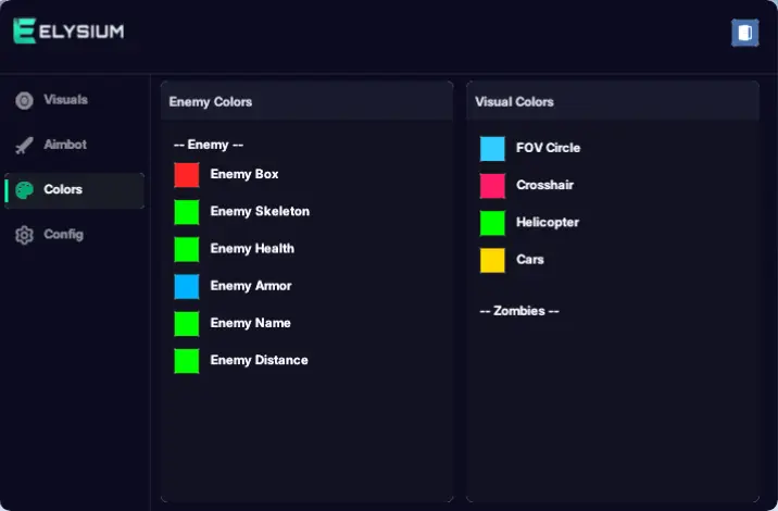 Wardogs cheats colors-tab