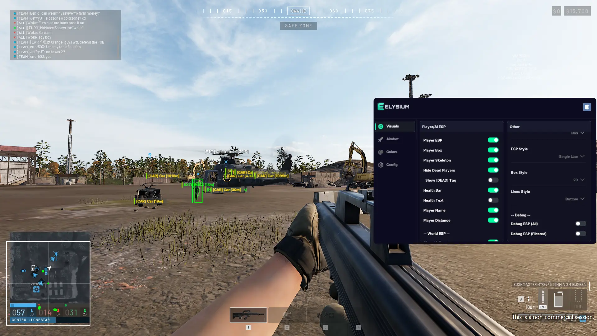 Wardogs cheats visuals-tab